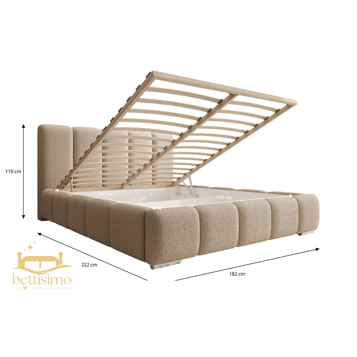 Polsterbett BERTA 140x200cm