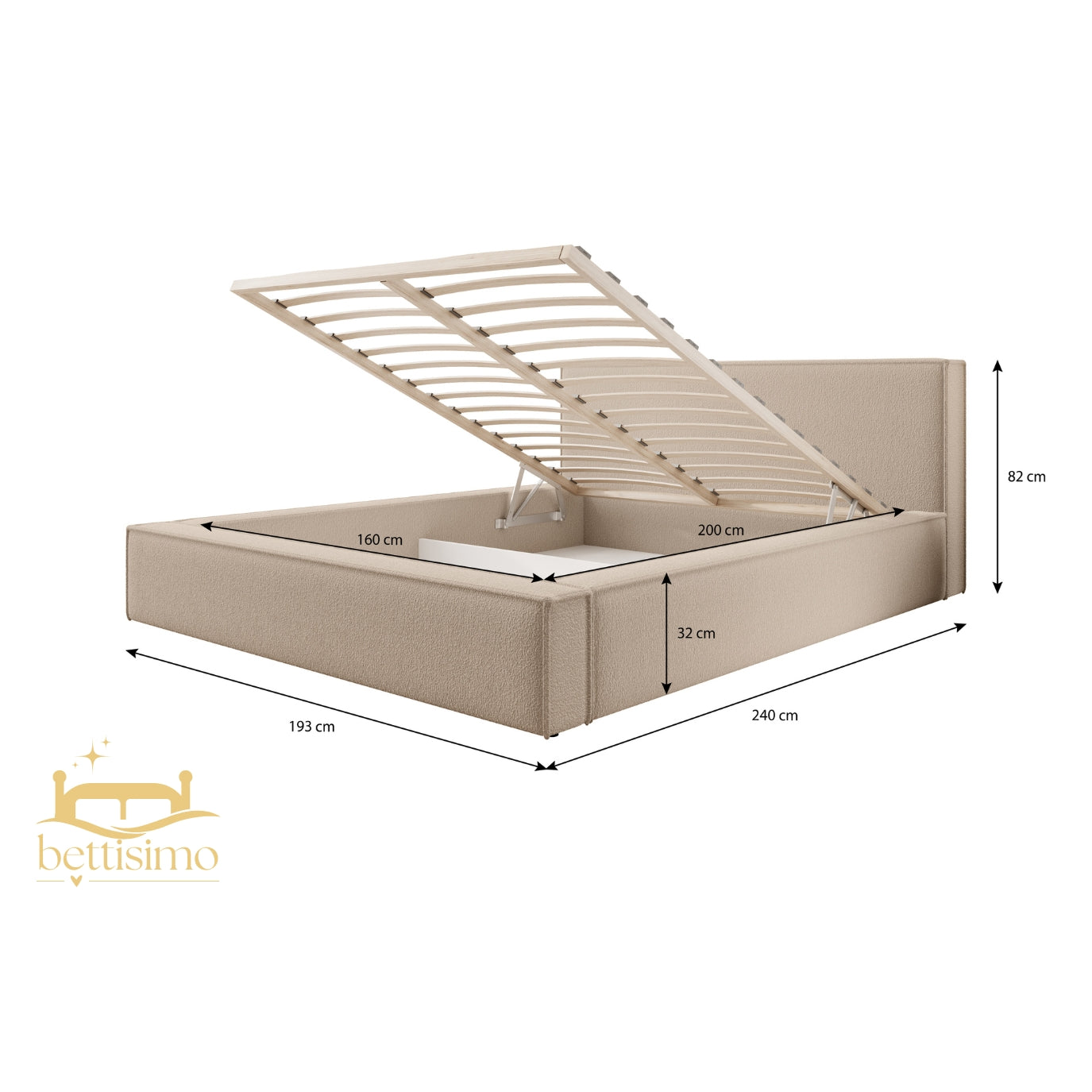 Polsterbett ARTHUR 140x200cm