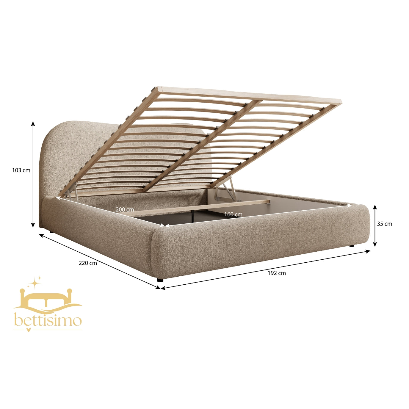 Polsterbett ROSA 140x200cm