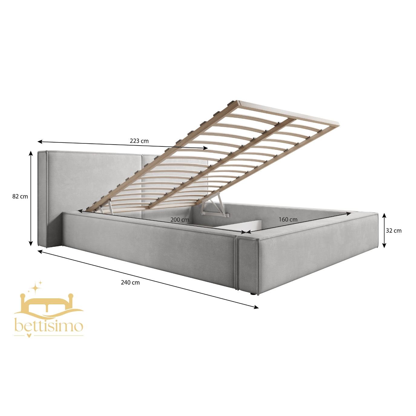 Polsterbett HUGO 140x200cm