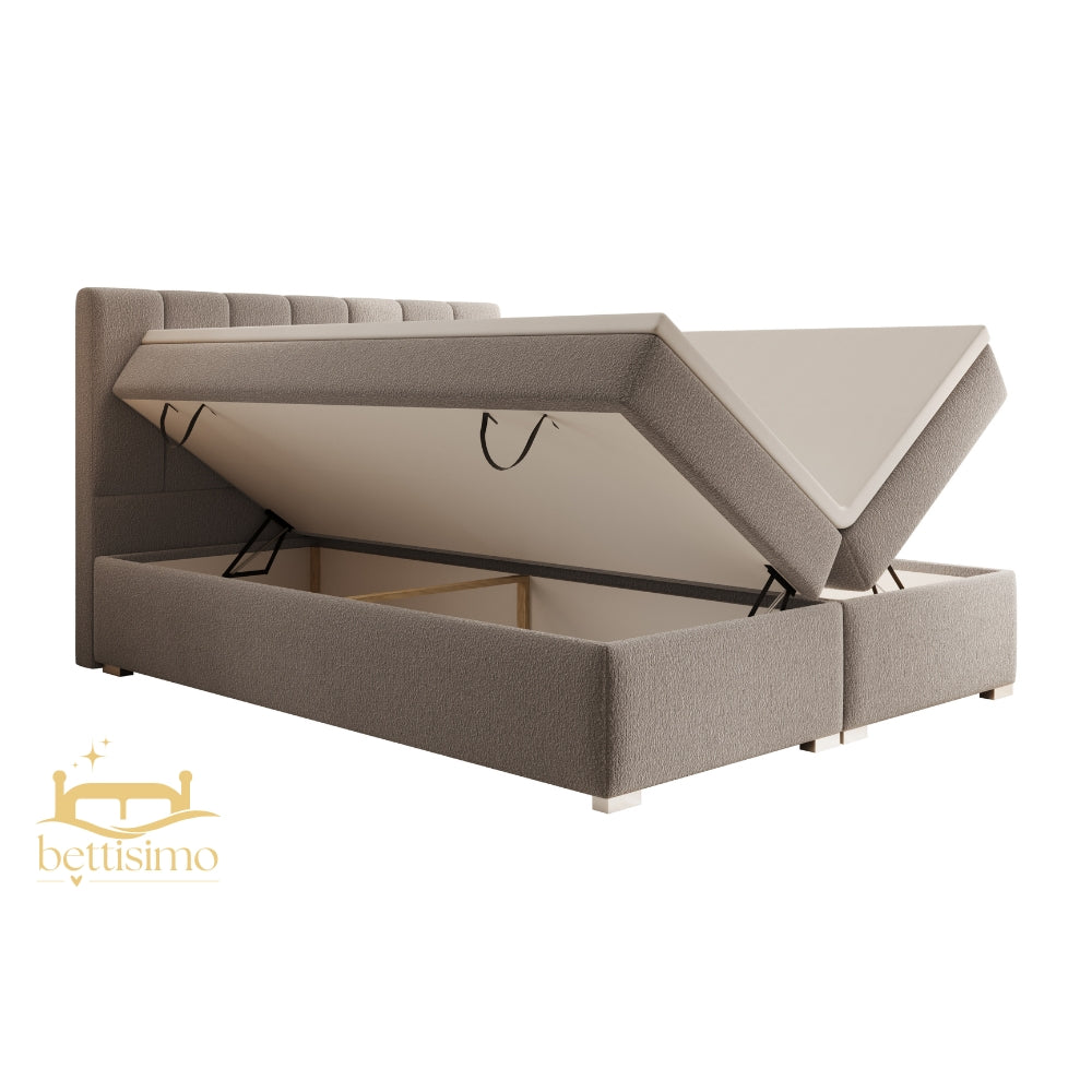 Boxspringbett CAROLINA 140x200cm mit Matratze