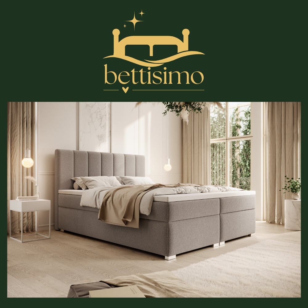 Boxspringbett CAROLINA 140x200cm mit Matratze