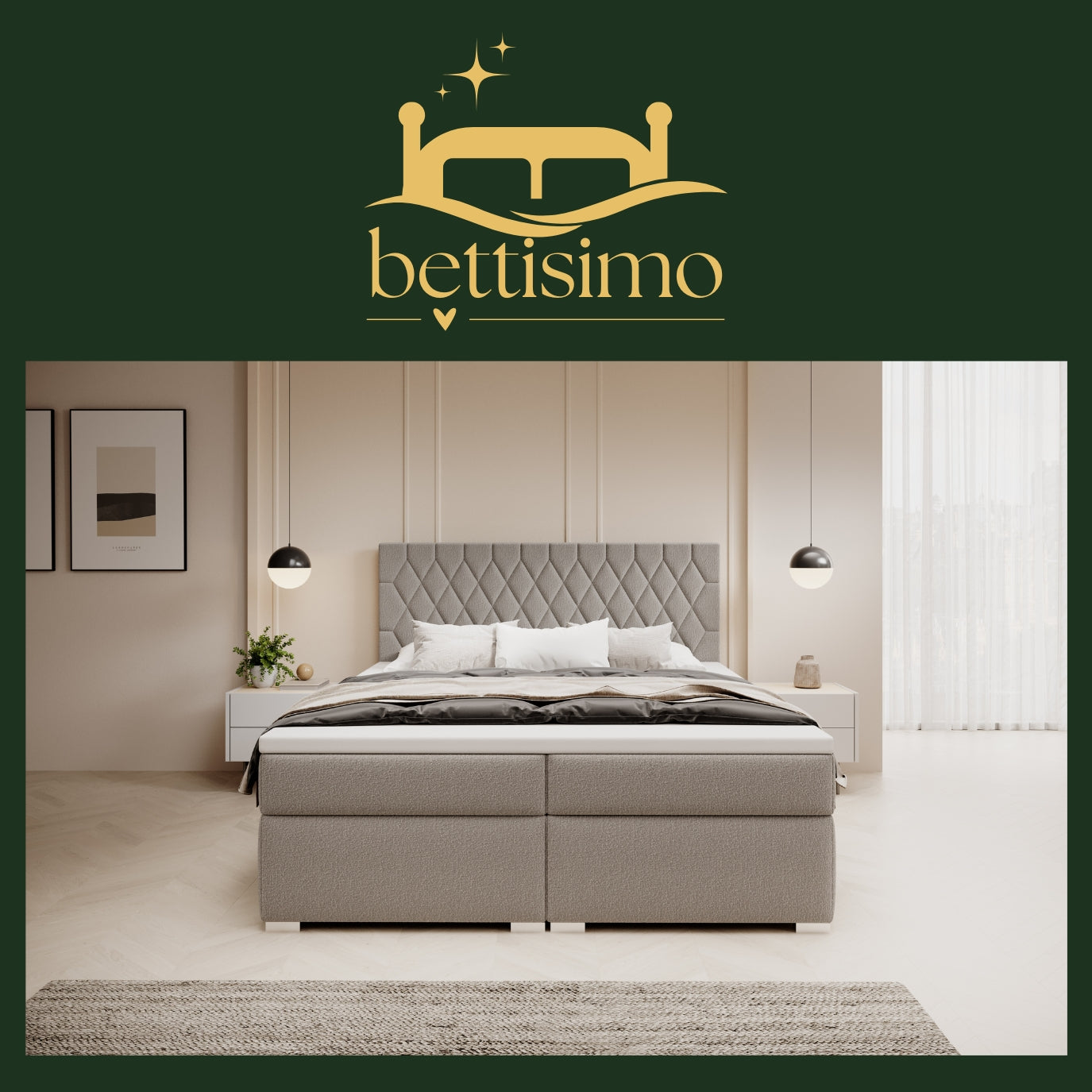 Boxspringbett GAJA 140x200cm mit Matratze