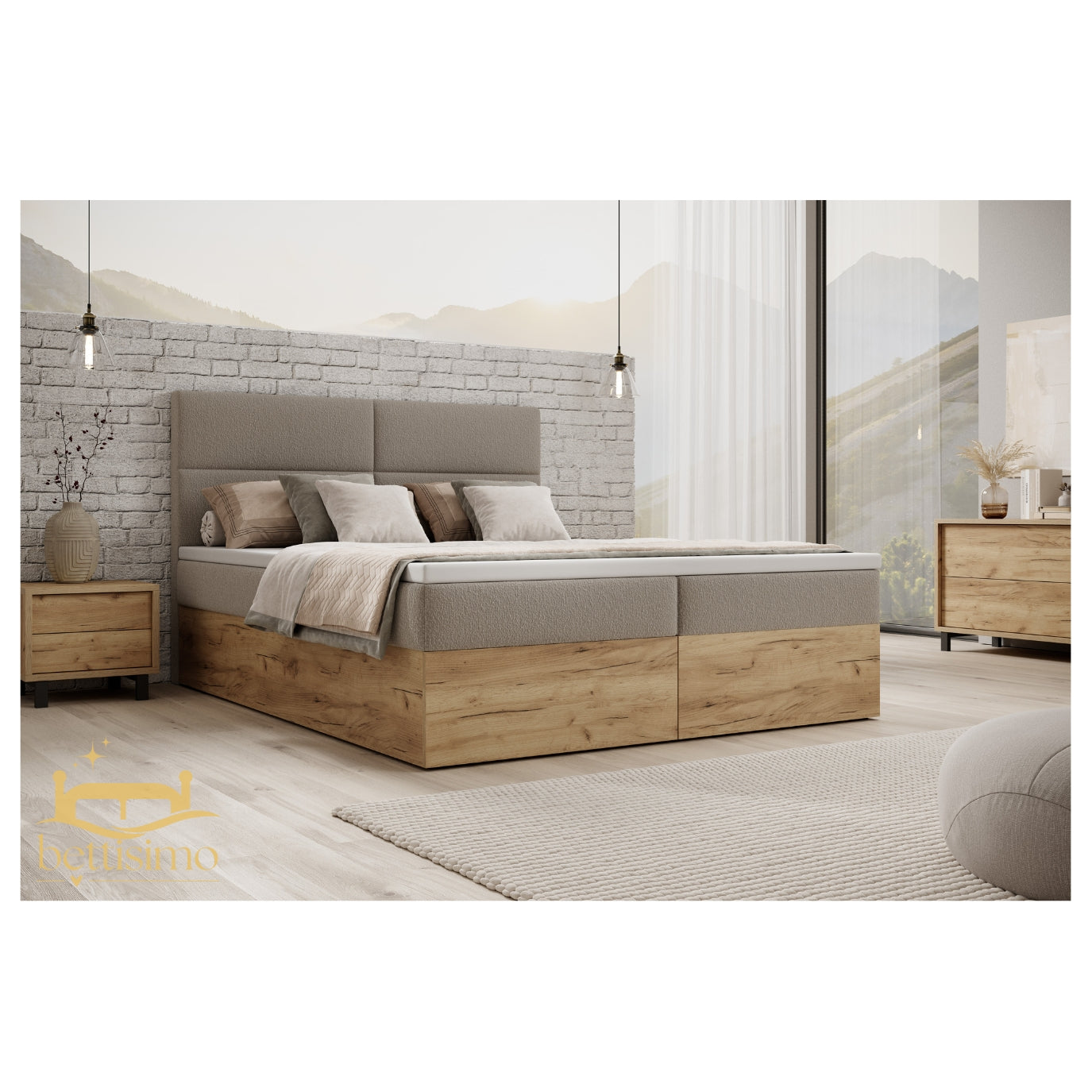 Boxspringbett NORA 140x200cm mit Matratze