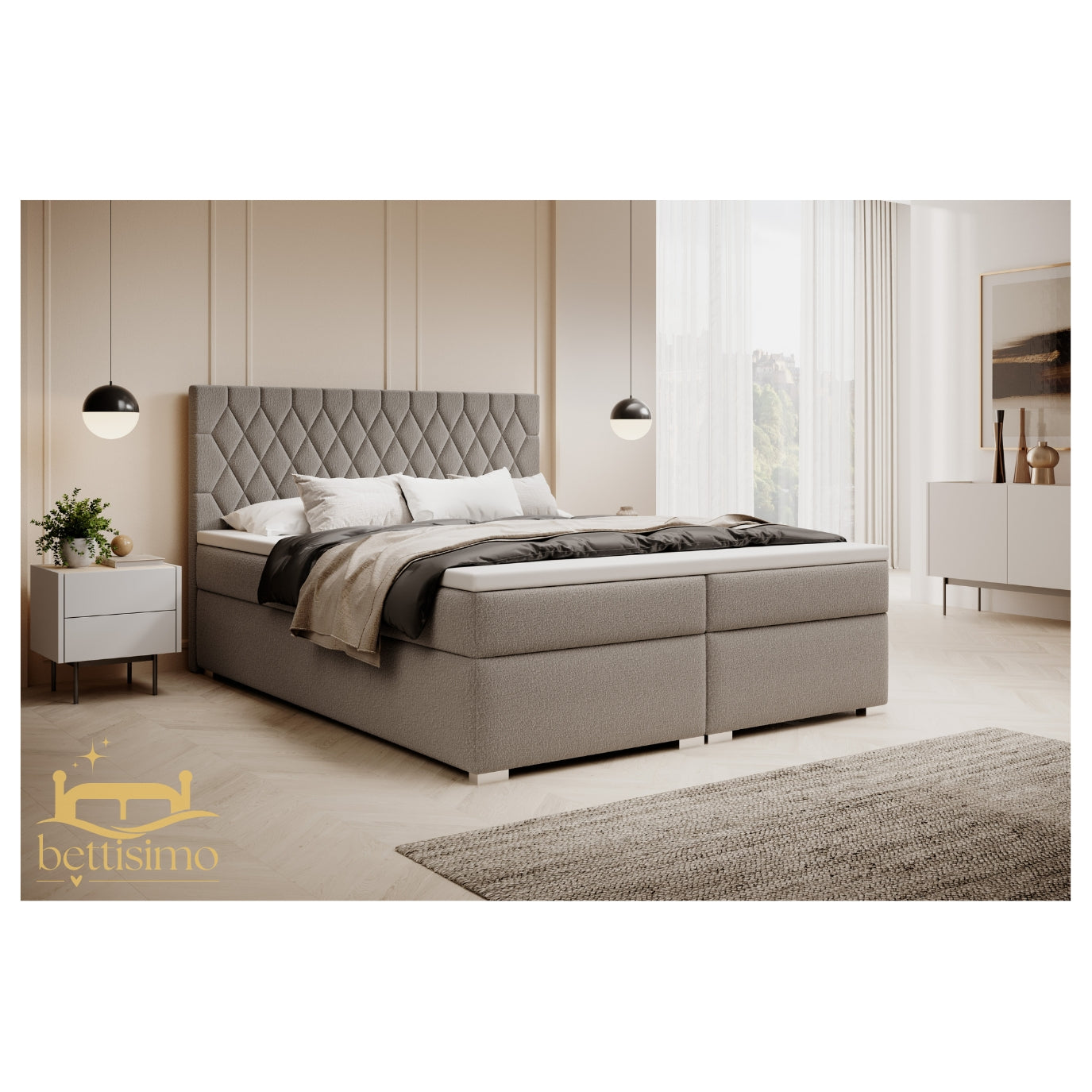 Boxspringbett GAJA 140x200cm mit Matratze